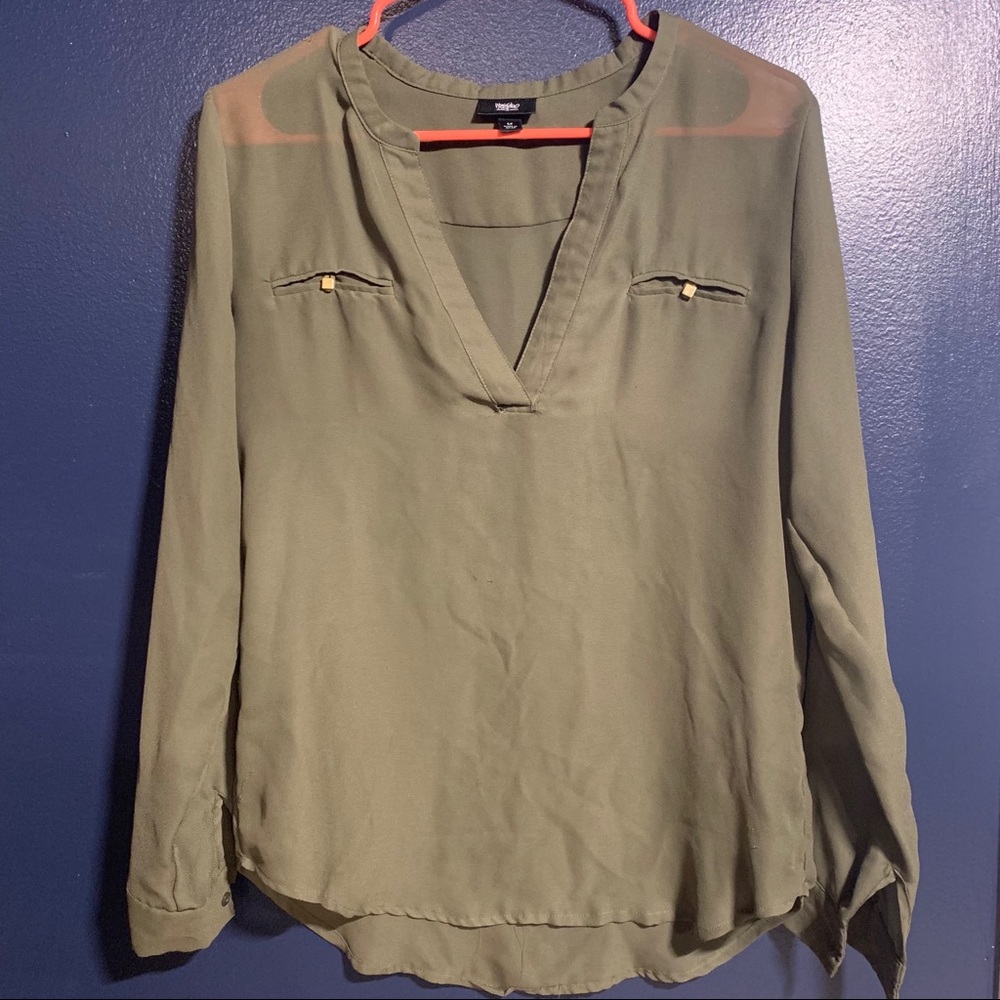 Olive green blouse